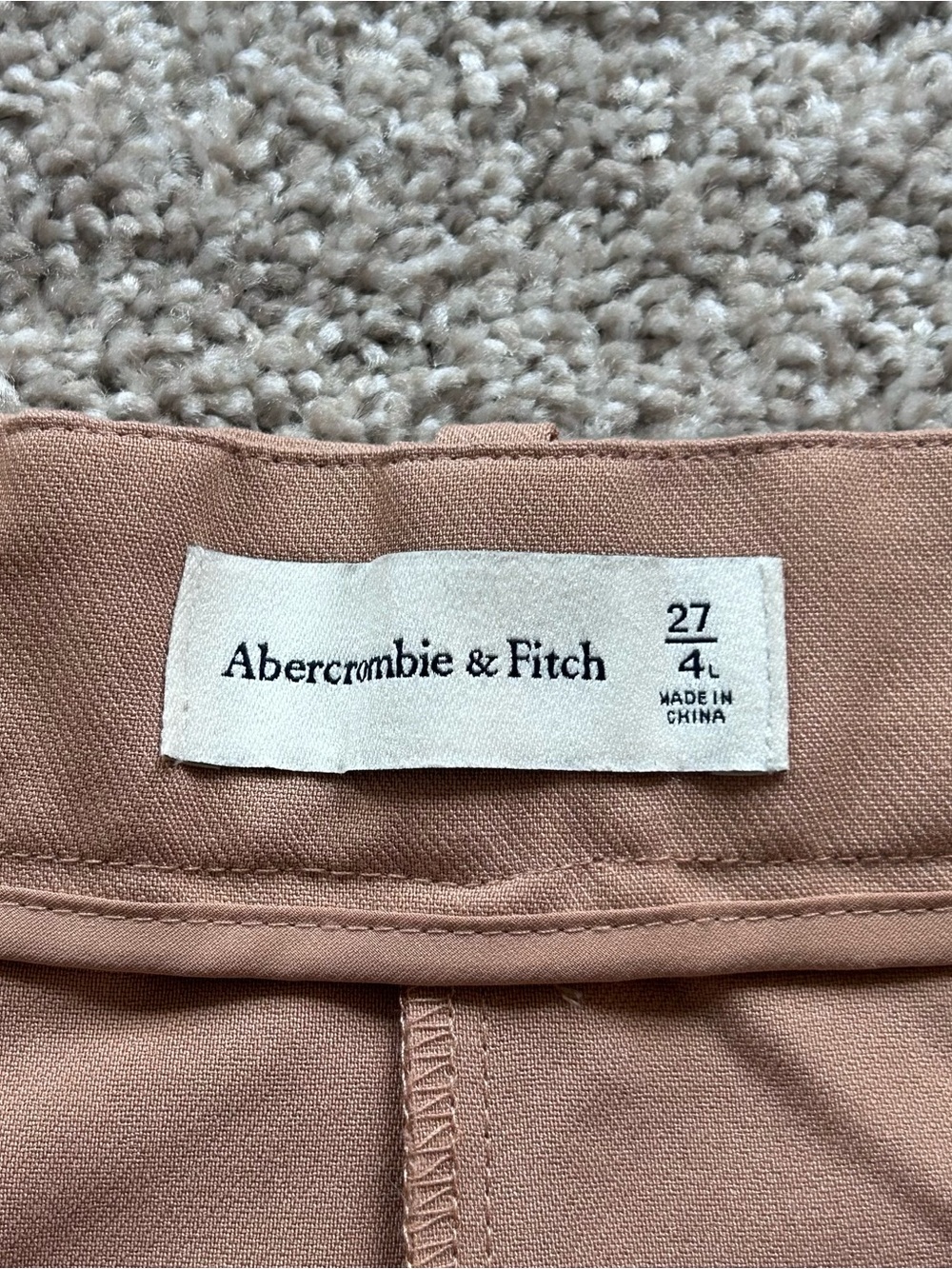 Abercrombie & Fitch Sloane Wide Leg Pants Womens 27 4L Long Tan Pleated Trouser - Picture 9 of 12